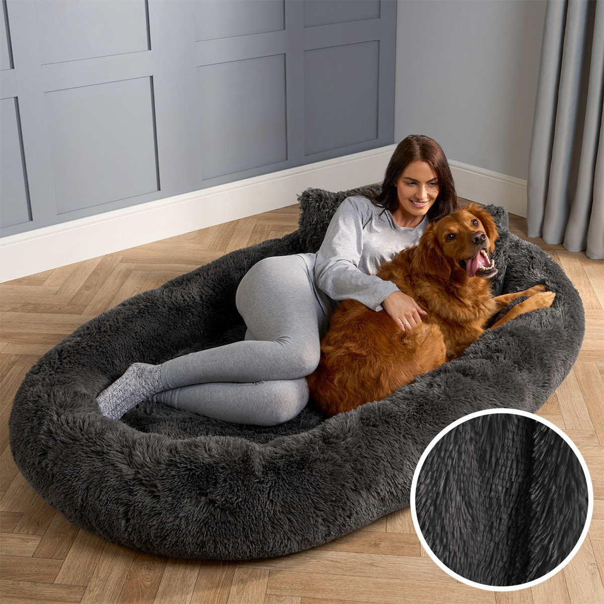human sized dog bed